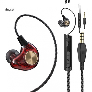 ringset k1 universal 3.5mm jack in-ear hifi bass auriculares con cable auriculares deportivos con micrófono