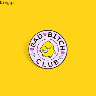 Bad Bitch Club Esmalte Pines Pato Amarillo Con Cuchillo Broches Insignias De Dibujos Animados Joyería Regalos