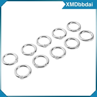 10 Pieces Carabiners Rings - Metal Round Carabiner Loaded Gate Clips Spring Snap Hook Locking Carabiners Keychain Keyring Buckle