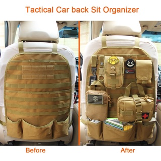 Organizador de asiento trasero del coche accesorios del ejército Molle bolsa de almacenamiento M1ilitary al aire libre autoconducir asiento cubierta bolsa