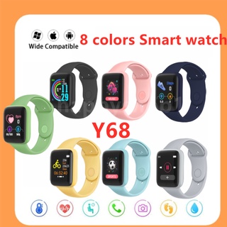 Smartwatch Y68/D20 à Prova d’Água/Bluetooth/USB/Monitor Cardíaco/Pulseira Inteligente/reloj Inteligente