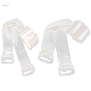 lucky* 1 par invisible sujetador correa elástica cinturón de hombro transparente antideslizante plástico 1 cm