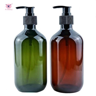 500ml gel de ducha champú prensa botella de almacenamiento de baño botellas recargables botella de viaje recargable botella verde