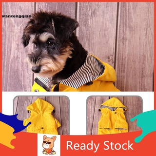 Wantengqian - impermeable ligero para mascotas con capucha, resistente a la lluvia para perros pequeños medianos grandes