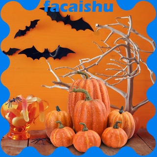 (Diy) Juego De 7 pzas/set De calabazas artificiales De Espuma Falsa otoño Para Halloween/agradados De gracias