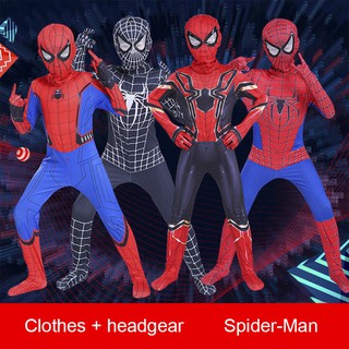 Vengadores Cosplay completo nuevo diseño de Iron Spiderman traje medias traje para niños superhéroe hierro Spiderman ~ 24h entrega (1)