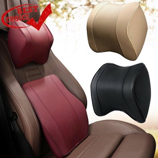 asiento de coche reposacabezas de cuero suave espuma viscoelástica cuello almohada cabeza reposacabezas apoyo cómodo asiento descanso accesorios de coche