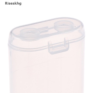 riseskhg caja de almacenamiento transparente impermeable para 2 secciones 18650 *venta caliente