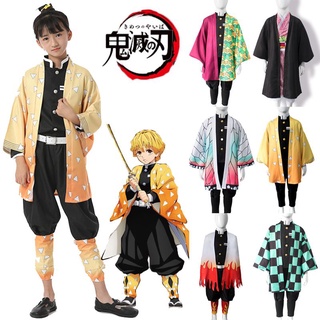 demon slayer kimetsu no yaiba kamado nezuko niños cosplay disfraz kimono túnicas cosplay de halloween (1)