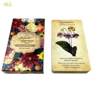 all botanical inspiration oracle cards completo inglés 45 cartas deck tarot juego de mesa