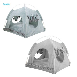 brea Portable Foldable Cat Dog Tent House Breathable Print Pet Small Puppy Teepee Cave Bed Kennel