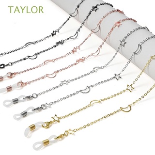 Taylor gafas de sol cordones correas de cuello hueco Anti-pérdida estrella luna protección cara collar gafas de lectura cadena/Multicolor
