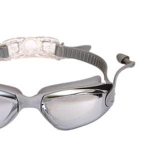 gafas de natación de moda, gafas de natación espejos sin fugas anti niebla protección uv gafas de natación con tapones para los oídos para adultos hombres mujeres deportes acuáticos