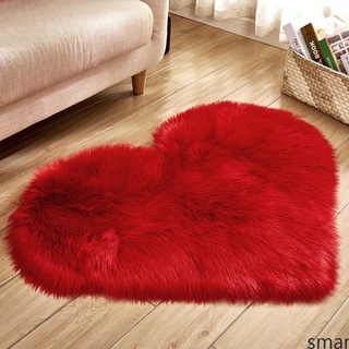 listo amor corazón alfombras de lana artificial piel de oveja alfombra peluda alfombra de suelo de imitación de piel de piel llano suave área alfombra tapetes smar