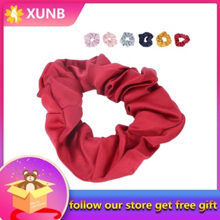 Xunb bandas elásticas de tela suave de Color puro para cabello Scrunchies accesorios para niñas