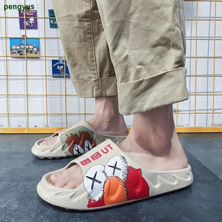Influencer Coco YEEZY Zapatillas De Los Hombres De Suela Gruesa Nuevo Estilo Antideslizante Exterior Desgaste Sandalias ins De Moda