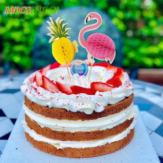 armengol novedad cupcake decoración piña pastel picks decoración de tartas boda flamenco tropical hawaii luau fiesta temática