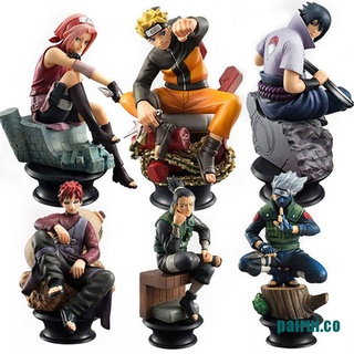 <hot*~pu> 6 unids/set figuras de acción ninja muñecas de pvc anime figuritas para decoración juguetes de regalo