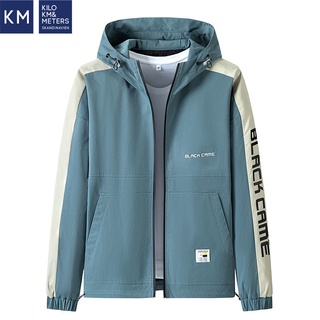 Chaqueta para hombre KM, chaqueta con capucha de flujo de primavera y otoño, ropa superior para hombre, sección delgada