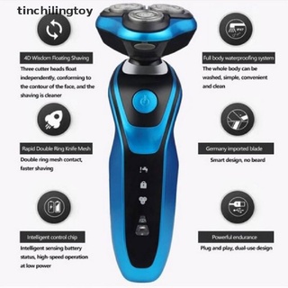 [tinchilingtoy] nuevas afeitadoras para hombres 3 en 1 trimmer set impermeable cuchilla rotatoria afeitadora eléctrica [caliente]