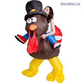 linco thanksgiving turkey rider adulto cosplay traje inflable fiesta fiesta ropa