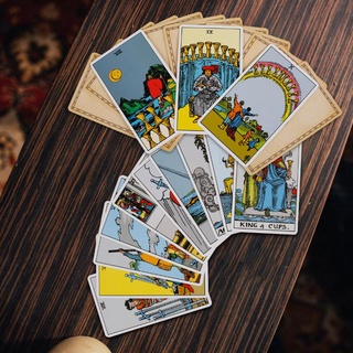 Juego de cartas de Tarot con guía 78pcs cartas de Tarot portátil juego de cartas de Tarot (4)