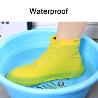 1 par de cubiertas de zapatos de lluvia impermeables de viaje al aire libre bota de lluvia antideslizante zapatos portátiles zapatos de goma reutilizable accesorios s5m4 (2)