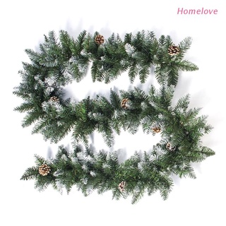 HLove Christmas Wreath Garland Artificial Pine Cones Xmas Tree Rattan Hanging Ornament Home Party Door Window Decoration