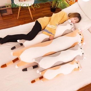torrecillas kawaii gato largo almohada de dibujos animados almohada de dormir juguete de peluche abrazo muñeca oficina siesta almohada regalo para niños niña peluche animal suave niños regalo juguetes de peluche/multicolor