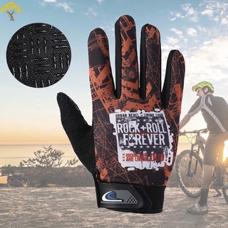 1 par de guantes de ciclismo de dedo completo a prueba de golpes bicicleta pantalla táctil unisex senderismo deshacerse guantes