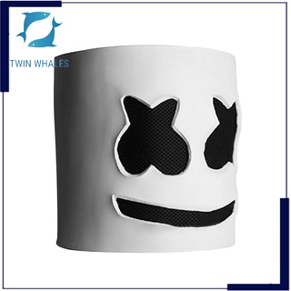 Máscara de fiesta de halloween casco noche Club látex blanco máscara adulto Dj máscara casco (6)