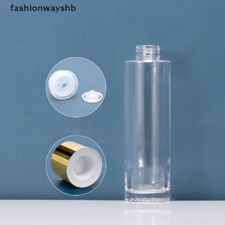 [fashionwayshb] 120 ml vidrio escongelado plata oro tapa de prensa bomba spray loción tóner perfume botellas [caliente] (3)
