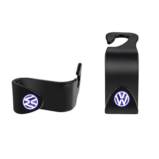 Universal coche asiento trasero reposacabezas soporte gancho para Volkswagen VW Tiguan R32 Bora Golf Gravity Auto Styling emblema insignia ganchos accesorios (5)
