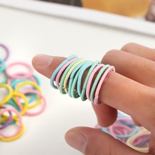 FOOT 400PCS Hair Accessories Ponytail Hair Holder For Girls Rubber Bands Kids Hair Ties Small 2cm/2.5cm Elastic Colorful Fashion Thin Mini Hair Ropes (8)