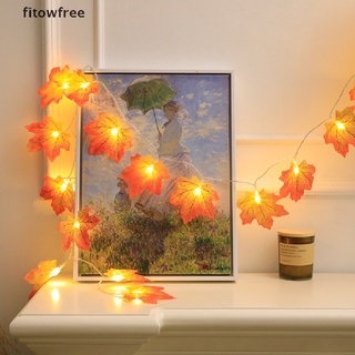 fitow 2m hojas de arce artificial guirnalda luces para navidad diy decoración fiesta gratis (3)