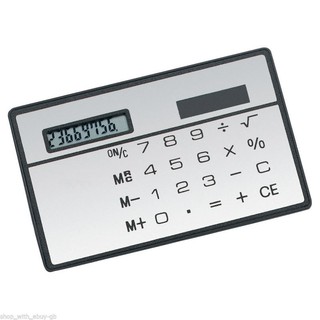 1pcs tarjeta de crédito barato energía Solar bolsillo Mini calculadora negro/blanco Dropship (3)