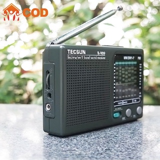 Listo Stock Radio Portátil FM MW (AM) SW (Wave Corta) 9 Bandas Receptor Mundial TECSUN R-909 mi1nisoso6