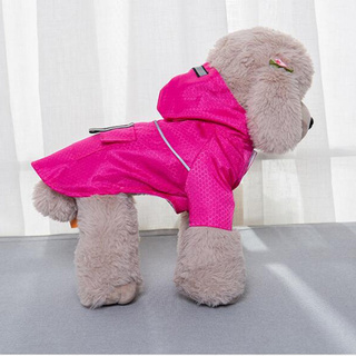 Moda ropa para perro perro mascota Gato perro capucha cubierta De lluvia Capa De lluvia abrigo pequeño perro chaqueta Pet suministros ropa (5)