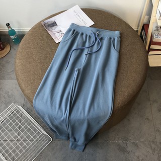 Conjunto de pantalones casuales deportivos sueltos con cremallera otoño 2020 con capucha (4)