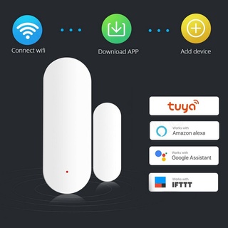 {FCC} Detector de Sensor de puerta WiFi alarma de seguridad para Google Home Alexa para Tuya