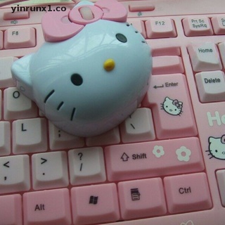 【yinrunx1】 3D Hello Kitty Wired Mouse USB 2.0 Pro Gaming Optical Mice For Computer PC Pink 【CO】