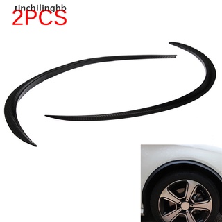 [tinchilinghb] 2Pcs Carbon Fiber Car Wheel Eyebrow Arch Trim Lips Strip Fender Flare Protector [HOT]