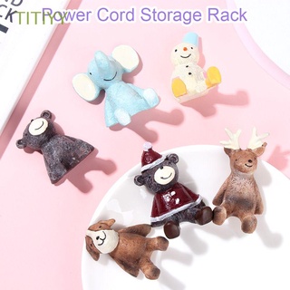 TITIYY Coat Hanger Paste Hook Wall Hanger Cartoon Power Cord Hook Animal Resin Seamless Home Plug Bracket