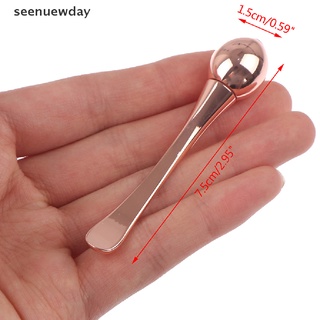 [seenuewday] Alloy Metal Eye Cream Applicator Cosmetic Spatulas Roller Massager Stick Spoon CO (9)