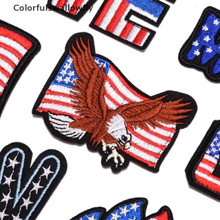 colorfulswallowfly american stars and stripes bandera bordado parches de hierro en parche moral insignias csf