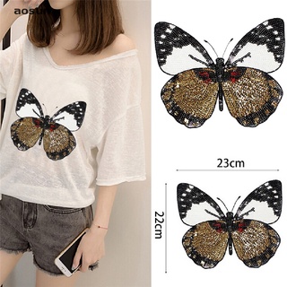 aosun Iron On Patch Embroidered Applique Shirt Pants Sewing on Holes Clothes Butterfly co