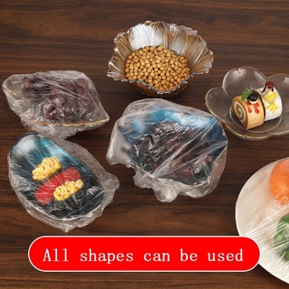[paquete de 100 pc de cocina reutilizable desechable cubierta de alimentos] [soporte elástico durable de alimentos para cuencos] [organizador de cocina bolsa de ahorro de mantenimiento fresco] (5)
