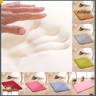 bilibili alfombra engrosada de lana de coral para baño, alfombra antideslizante