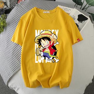 Verano De Los Hombres De Manga Corta T-shirt Trend One Piece Luffy Ropa Tops Motion Juntos