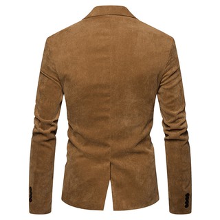 hombres otoño invierno casual pana slim manga larga abrigo traje Chamarra blazer top (7)